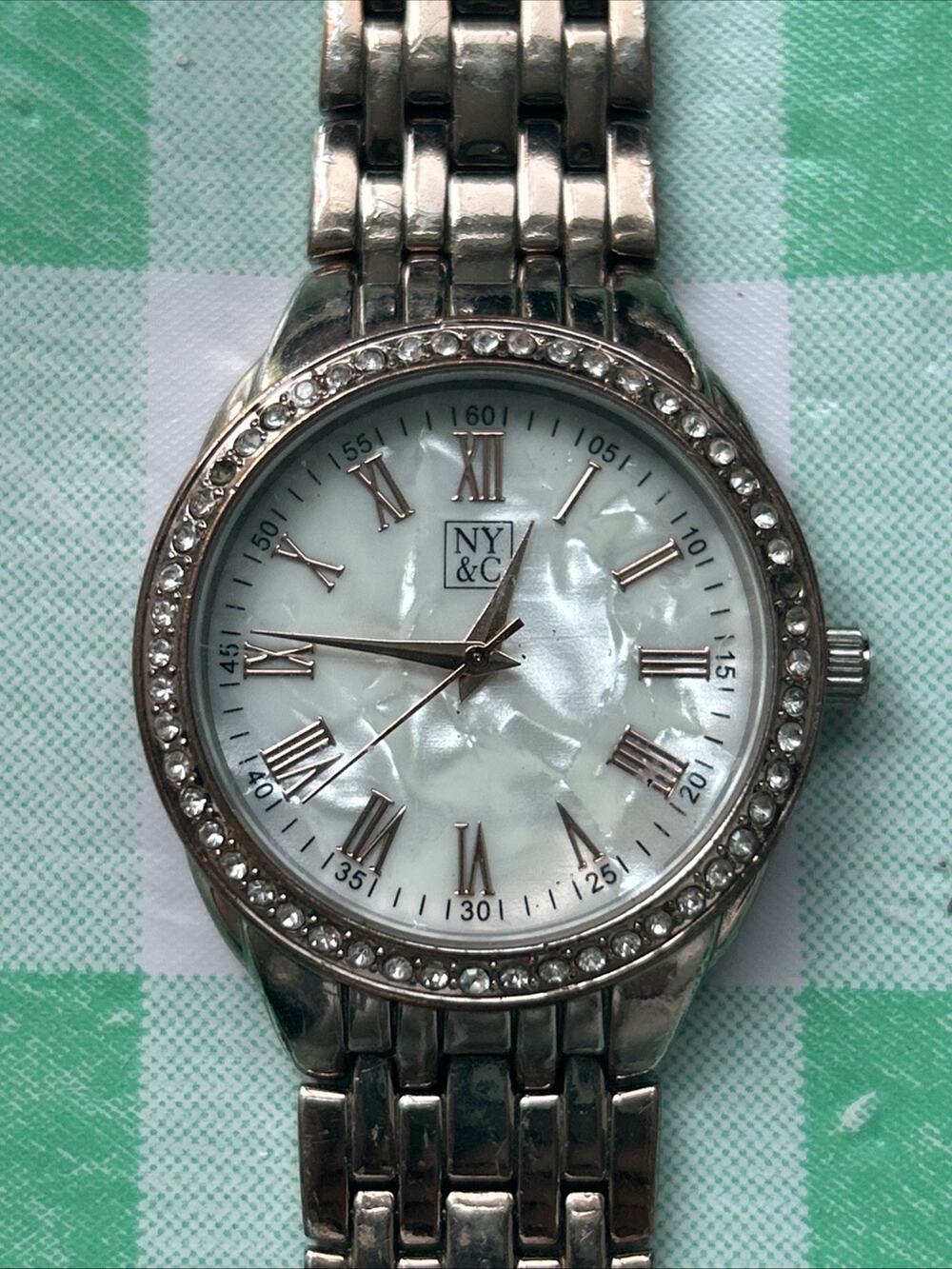 NY&C Rose Gold Tone Pearlized Dial Women’s Quartz Watch